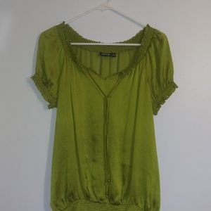 Green blouse